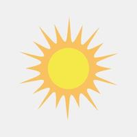 icono soleado. clima elementos símbolo. íconos en plano estilo. bueno para huellas dactilares, web, teléfono inteligente aplicación, carteles, infografía, logo, firmar, etc. vector