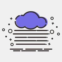 Icon fog. Weather elements symbol. Icons in MBE style. Good for prints, web, smartphone app, posters, infographics, logo, sign, etc. vector