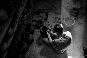 Handmade pottery is a precious cultural feature in the Folk Houses on Hathpace in Kashgar photo