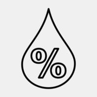 Icon humidity. Weather elements symbol. Icons in line style. Good for prints, web, smartphone app, posters, infographics, logo, sign, etc. vector