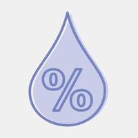 Icon humidity. Weather elements symbol. Icons in two tone style. Good for prints, web, smartphone app, posters, infographics, logo, sign, etc. vector