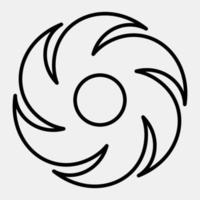 Icon hurricane. Weather elements symbol. Icons in line style. Good for prints, web, smartphone app, posters, infographics, logo, sign, etc. vector
