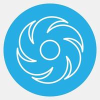 Icon hurricane. Weather elements symbol. Icons in blue round style. Good for prints, web, smartphone app, posters, infographics, logo, sign, etc. vector