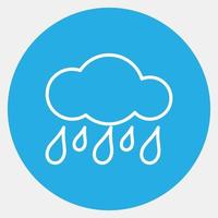 Icon drizzle. Weather elements symbol. Icons in blue round style. Good for prints, web, smartphone app, posters, infographics, logo, sign, etc. vector