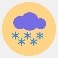 icono nevando clima elementos símbolo. íconos en color compañero estilo. bueno para huellas dactilares, web, teléfono inteligente aplicación, carteles, infografía, logo, firmar, etc. vector