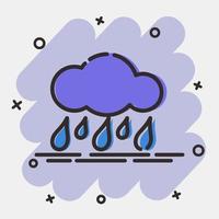 Icon drizzle. Weather elements symbol. Icons in comic style. Good for prints, web, smartphone app, posters, infographics, logo, sign, etc. vector