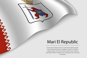 ola bandera de mari el república es un región de Rusia vector