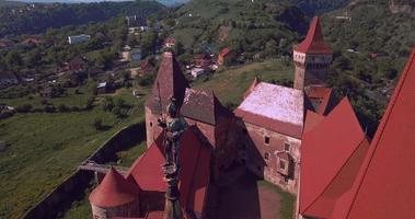 Gothic Corvin Castle in Transylvania, Romania video