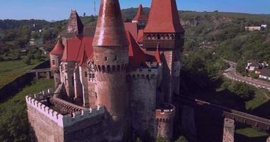 Gothic Corvin Castle in Transylvania, Romania video