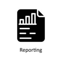 Reporting Vector   Solid Icons. Simple stock illustration stock