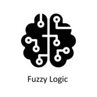 Fuzzy Logic  Vector   Solid Icons. Simple stock illustration stock