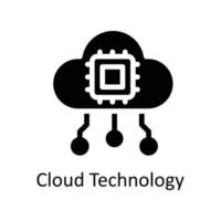 Cloud Technology  Vector   Solid Icons. Simple stock illustration stock