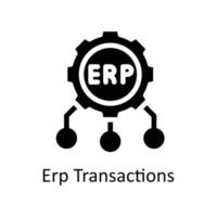 Erp Transactions  Vector   Solid Icons. Simple stock illustration stock