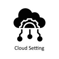 Cloud Setting Vector   Solid Icons. Simple stock illustration stock
