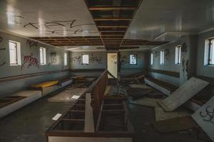 Abandoned ferry boat photo