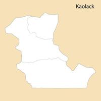 alto calidad mapa de kaolack es un región de Senegal, vector