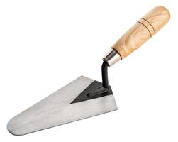 Mason trowel isolated on white background photo