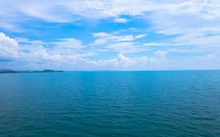 seascape and sky white clouds on ocean sea photo