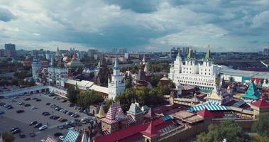 russo tradicional arquitetura, kremlin dentro izmailovo, Moscou video
