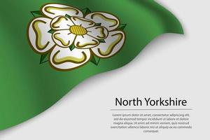 ola bandera de norte Yorkshire es un condado de Inglaterra. bandera o r vector