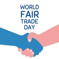 World Fair Trade Day. Holiday concept. Template for background, banner, card, poster with text inscription. vector