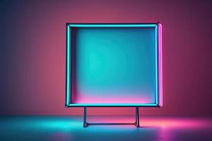 Futuristic Geometric Shape Frame with Electric Glow photo