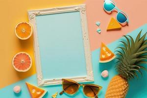 Sunny Orange Background with a Tropical Twist photo