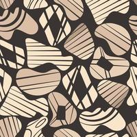 Abstract beige seamless pattern in abstract style. Fashion sketch. vector