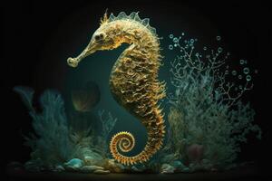 The enchanting world of seahorses. photo