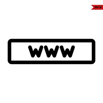 website in frame line icon vector