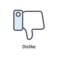 Dislike Vector Fill outline Icons. Simple stock illustration stock