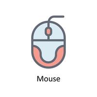 Mouse Vector Fill outline Icons. Simple stock illustration stock