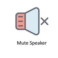 Mute Speaker Vector Fill outline Icons. Simple stock illustration stock