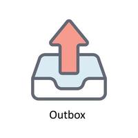 Outbox  Vector Fill outline Icons. Simple stock illustration stock