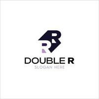 rr logo o doble r logo vector diseño