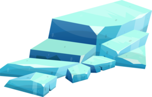 azul gelo cristal dentro desenho animado estilo png