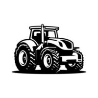 silueta tractor ilustración vector