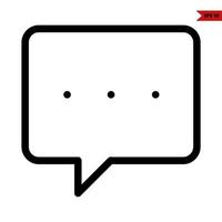 speech bubble communication line icon vector