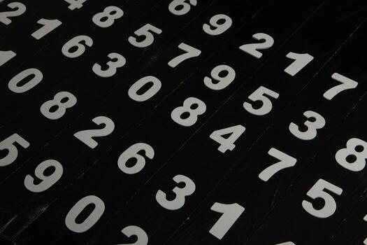 Background of numbers. from zero to nine. Finance data concept. Mathematic. Seamless pattern with numbers. financial crisis concept. Business success. photo