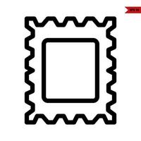 stamp line icon vector