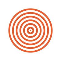 Target, circles, concentric circles, impact effect isolated vector illustration.