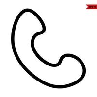 cell phone line icon vector