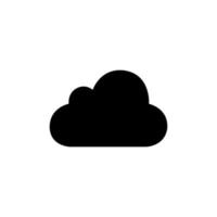 nube, nublado aislado plano web móvil icono, vector, firmar, símbolo, botón, elemento , silueta vector