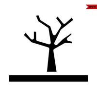 icono de glifo de árbol vector