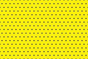 Black and yellow polka dot pattern for textile print. Vector background.