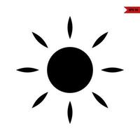 sun glyph icon vector