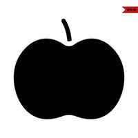 apple fruit glyph icon vector