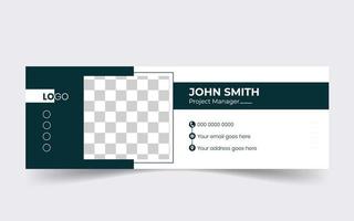 Corporate modern email signature design template for personal information Vector