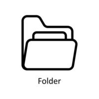 Folder Vector  outline Icons. Simple stock illustration stock