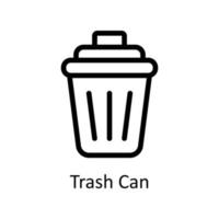 Trash Can Vector  outline Icons. Simple stock illustration stock